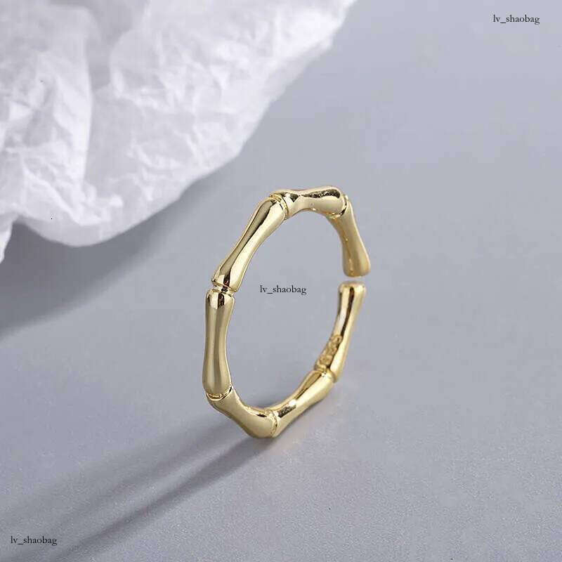 DHcollections 01382 Japanese Korean Knot for Women, Elegant and Simple Fresh Fashion Minimalist Style Bamboo Ring Exquisite Jewelry