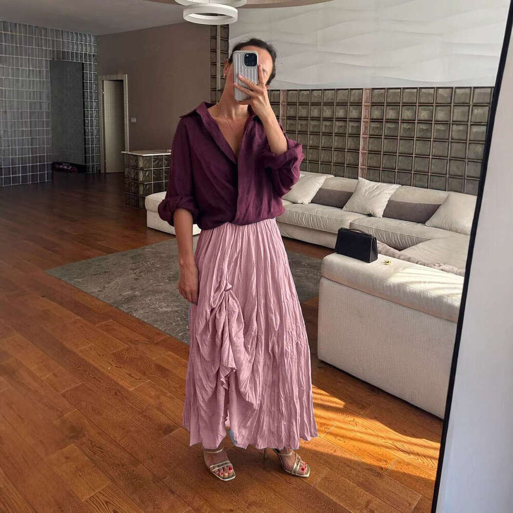 Spring And Autumn New Pleated Skirt Soft Versatile Ins Style B5 b7
