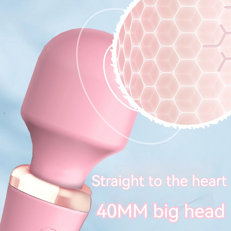 Silicone Double Head Av Wand Vibrators Powerful Clit Stimulation Nipple Massager Dildo Vibrator for Women LL-B2115