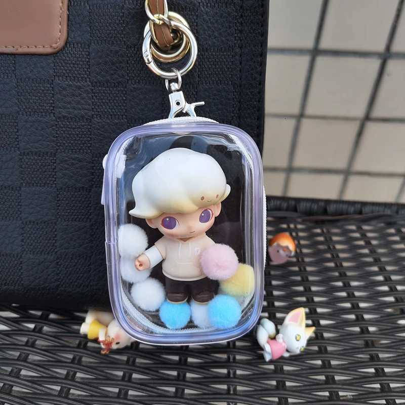 Clear Outdoor Bag Mini Transparent Storage Pouch Girl Shopping Protector Case For Small Little Nendroid Figure Plushy AC Toys G250802