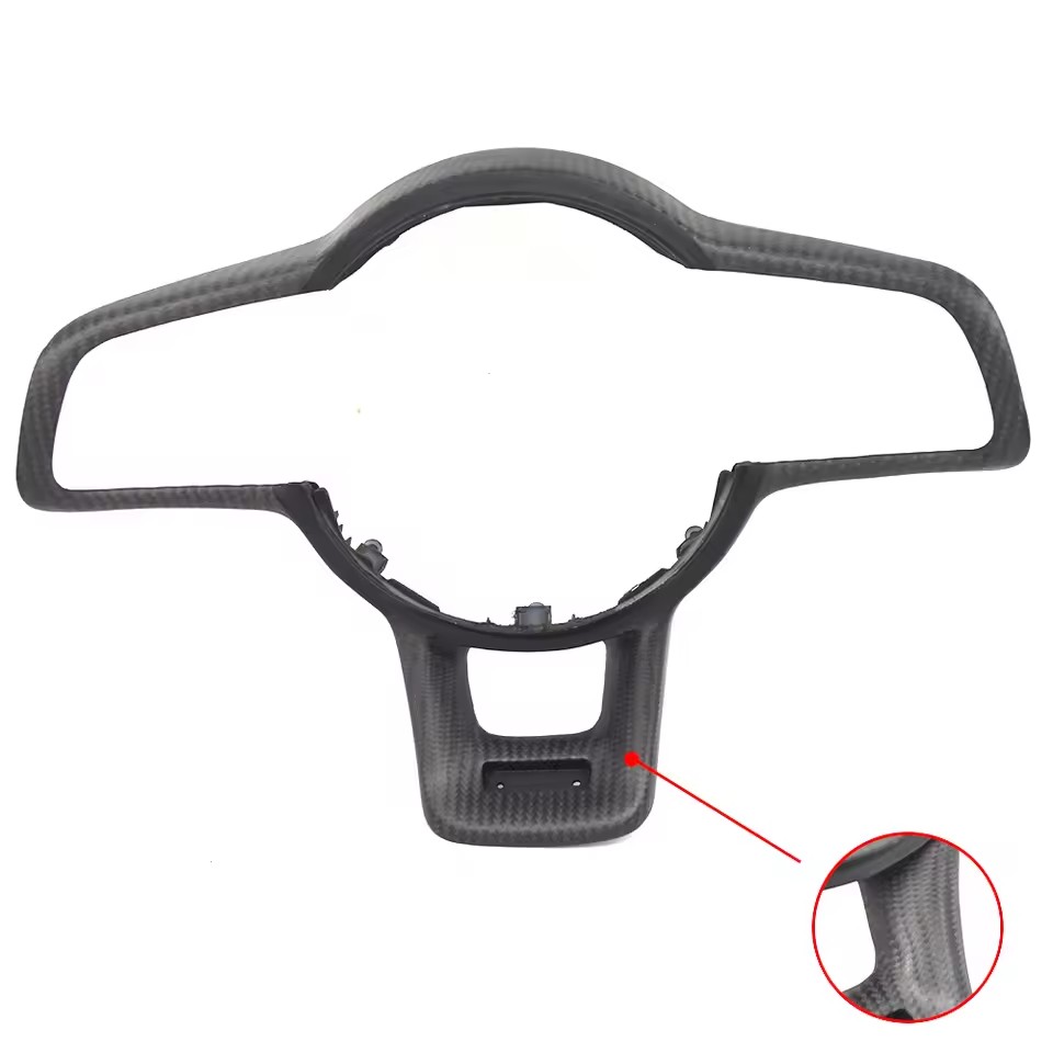 For VW Golf MK7 7.5 R Polo Rline steering wheel Bright black button frame with Old R New R Gti red Gti Logo