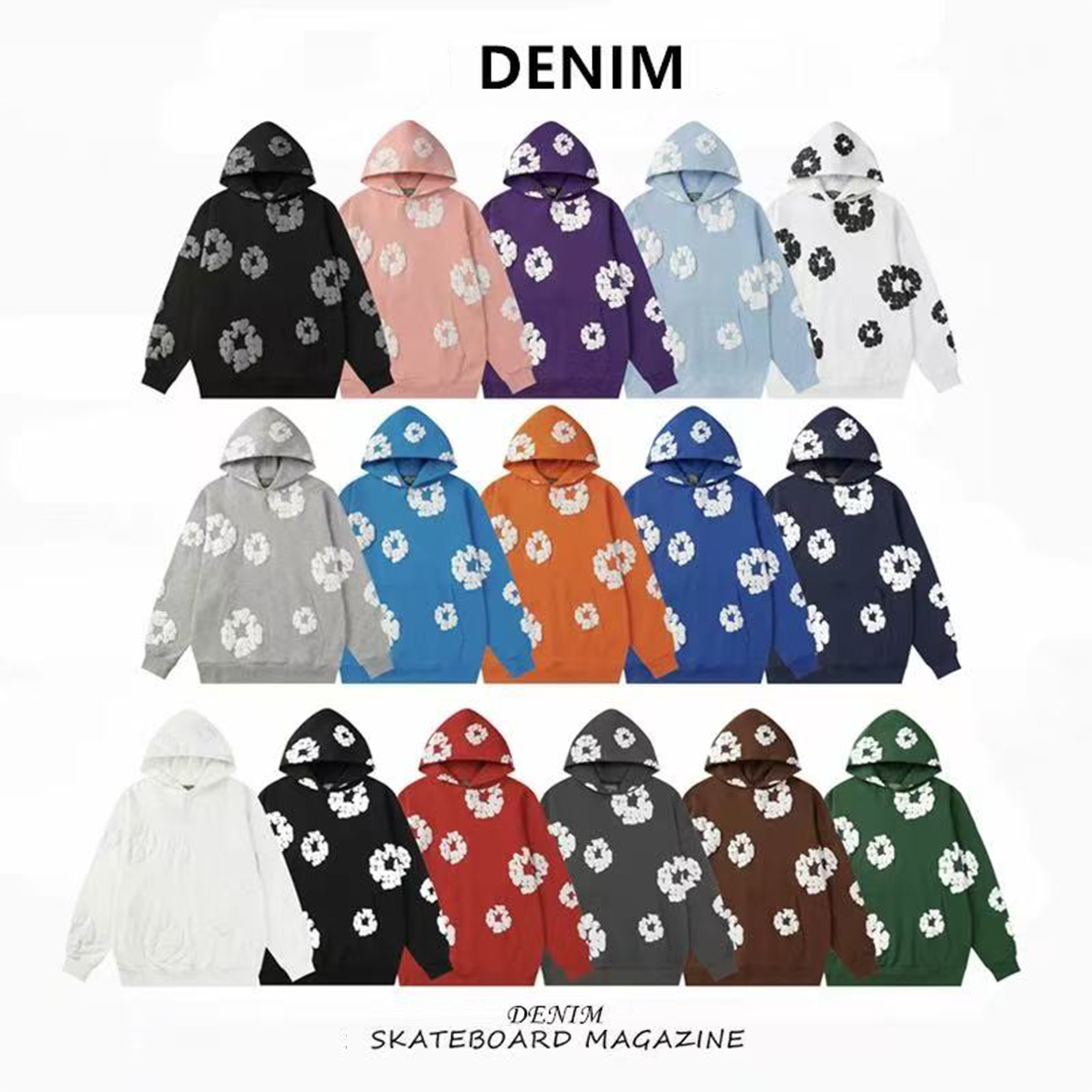 designer hoodie mens hoodies denim hoodie sweatshirts pullover hooded print designer for man and woman hip hop fashion sweatpants size S-XL