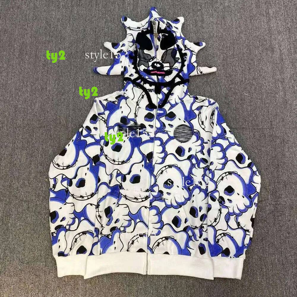 2025 New Designer Mens zip up Hoodie Full Letter Print Gothic Vintage Cartoon Camouflage Zip up Sweatshirt Cotton hight quality Hoodies Women e8