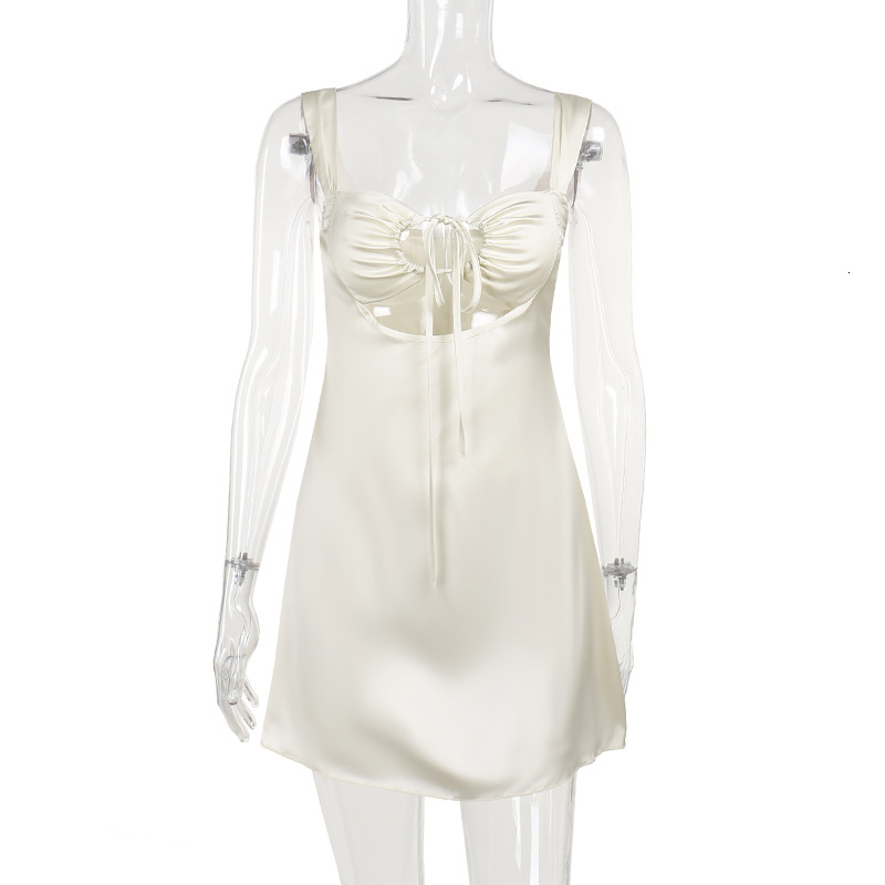 2025 Spring New Sexy Tight Dress trend European and American Style Elegant Slimming Lace up Women's Line Dress New Designer Dress