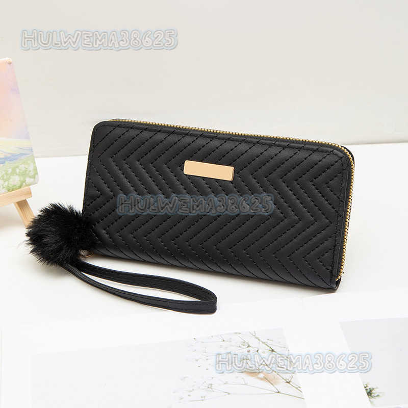 Sweet Style Diagonal Stripe Long Wallet 2025 New Simple Zipper Womens Clutch H250804