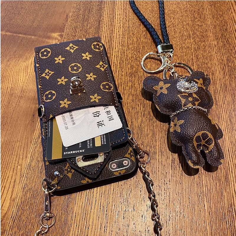 Compatible with Apple 15 Phone Case iPhone 13 Premium Feel Monogram 12 Pro Max Coin Card Holder XR New Women's Style XS