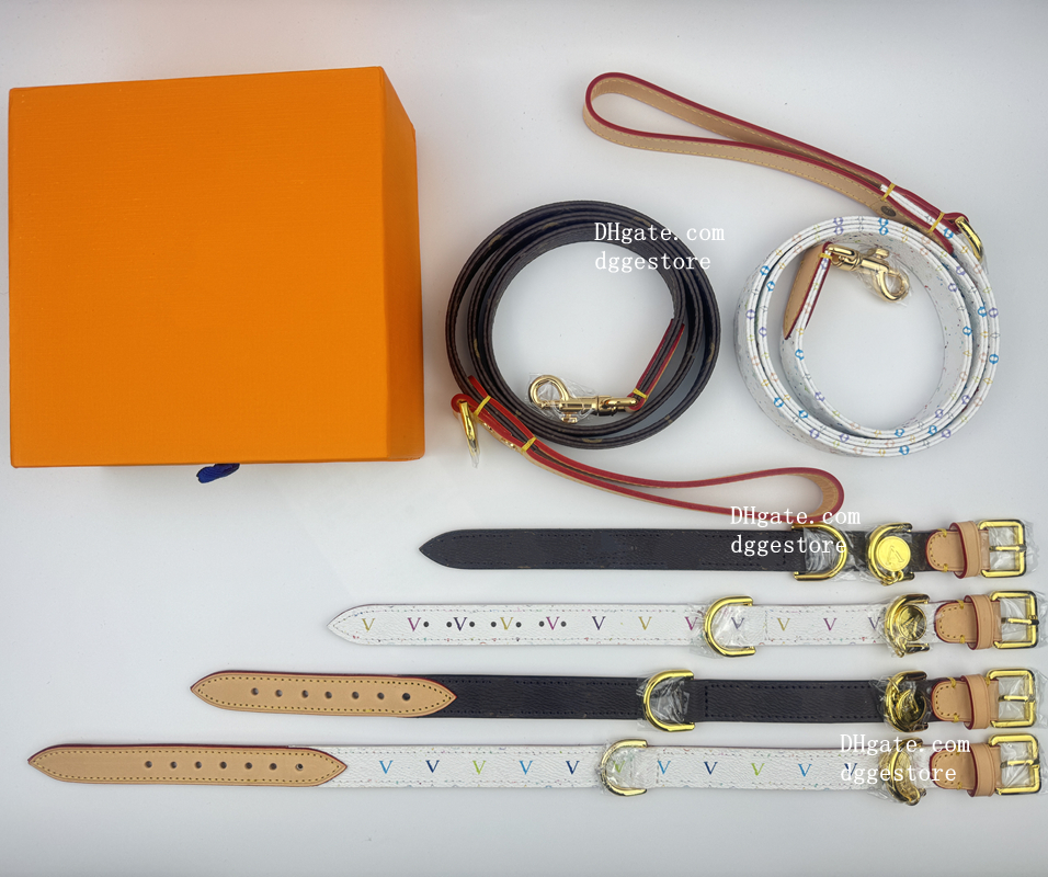 Designer Dog Collar with Exquisite Metal Buckle, Luxury Dog Collars and Dog Bags Holder , High-Grade Dog Gift, Adjustable Pet Leather Collar for Small Medium Dogs B265