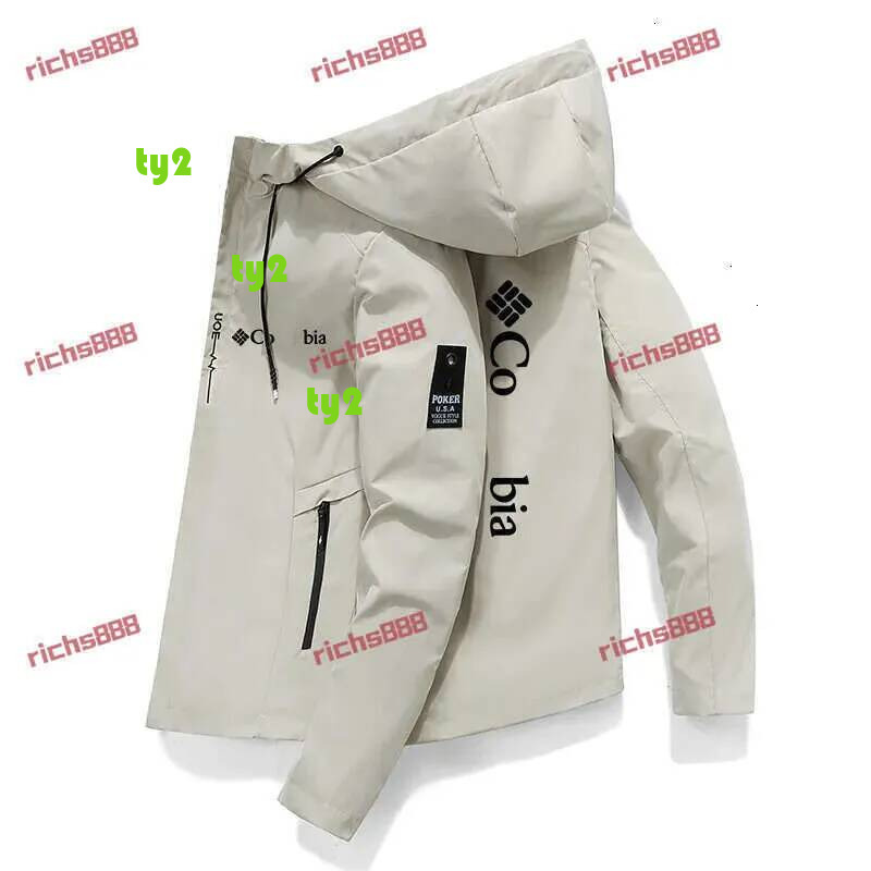 2024 New Men's Windbreaker colombia Jackets Golf Hooded Wind Breaker Casual Coat Male Clothing Windproof Autumn Spring Outwear Men a1 d0