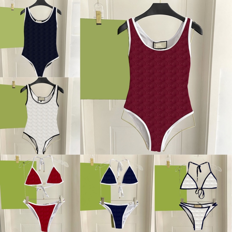 Designer Letter Swimsuit Bikini Set Women Sexy Padded Backless Bodysuits Bathing Suits Summer Vacation Resort Beachwear
