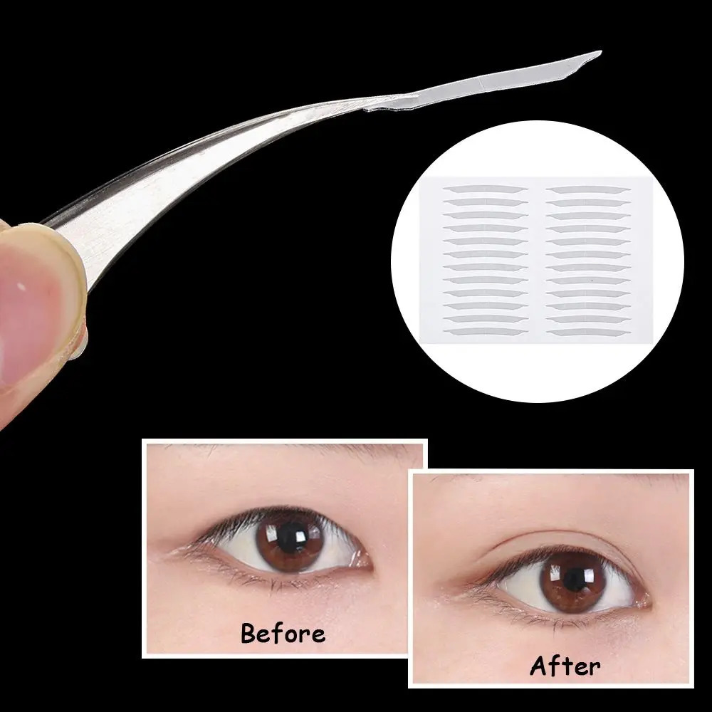 240Pair Transparent Invisible Double Eyelid Tape Self-Adhesive Eyelid Sticker Magic Big Eyes Eyelid Tape Makeup Tool Accessories 250730