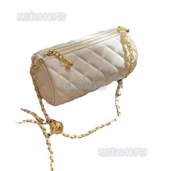 Versatile Cylinder Bag Large Capacity Chain Bag Small Gold Ball Quilted Crossbody Bag Style Shoulder Bag H250804