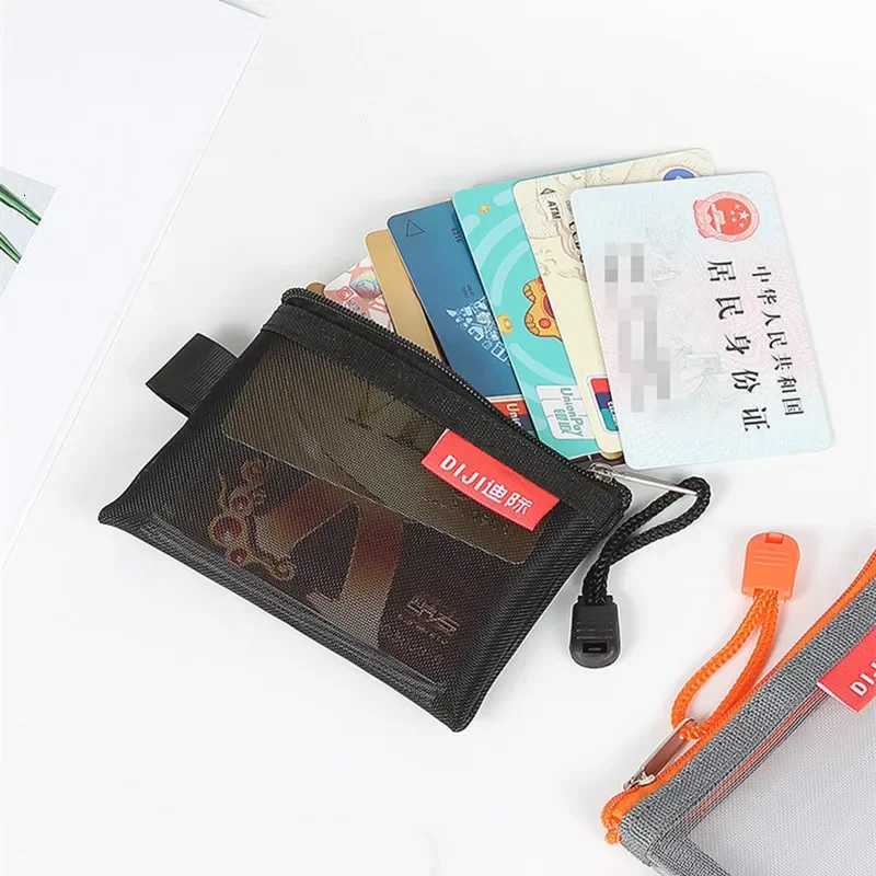 Traveling Clear Small Square Mesh Coin Bags Purses Money Holder Earphone Data Line Keys Storage Bags Bus ID Credit Card Pouches G250802