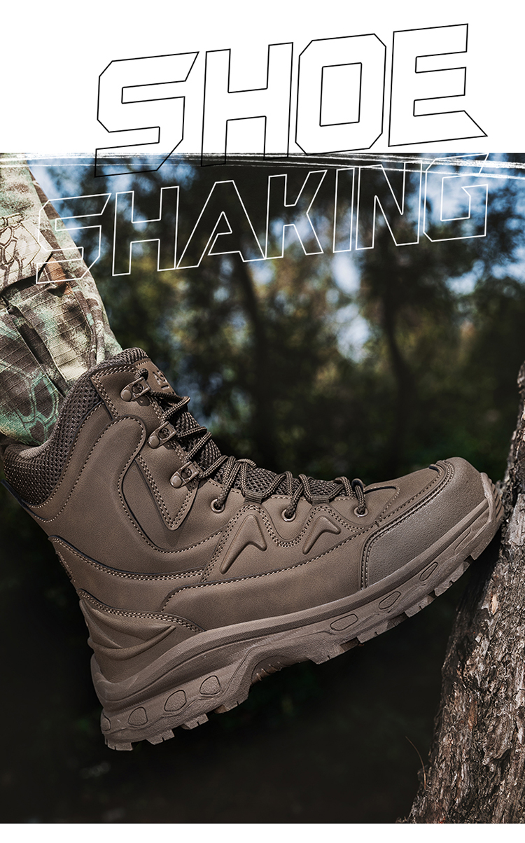 1902 Outdoor travel plus size military boots, anti slip combat boots, outdoor hiking and mountaineering training boots