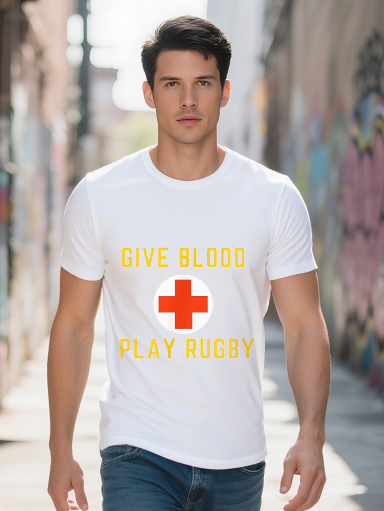 Give Blood Play Rugby Sports Health Gift T Shirt g a2b3b
