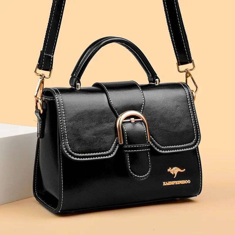 Design Women's Top-Handle Bags High Quality Leather Handbag Ladies Shoulder Crossbody Bag Casual Messenger Commuter Sac