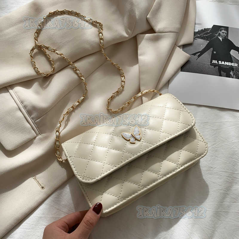 Womens 2025 Autumn/winter New Style Butterfly Chain Bag Fashion Shoulder Crossbody Bag Small Square Bag H250804