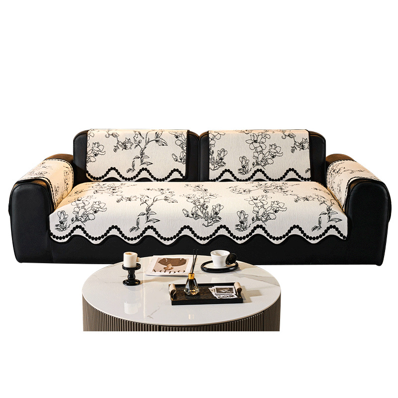 Designer Sofa Covers Blanket Non-Slip Sectional Couch Covers Luxury L Shape Resistant Sofa Slipcover for Furniture Bed Couch Sofa Chenille