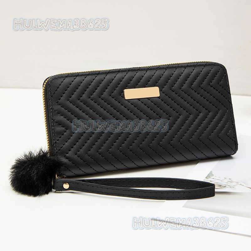 Sweet Style Diagonal Stripe Long Wallet 2025 New Simple Zipper Womens Clutch H250804