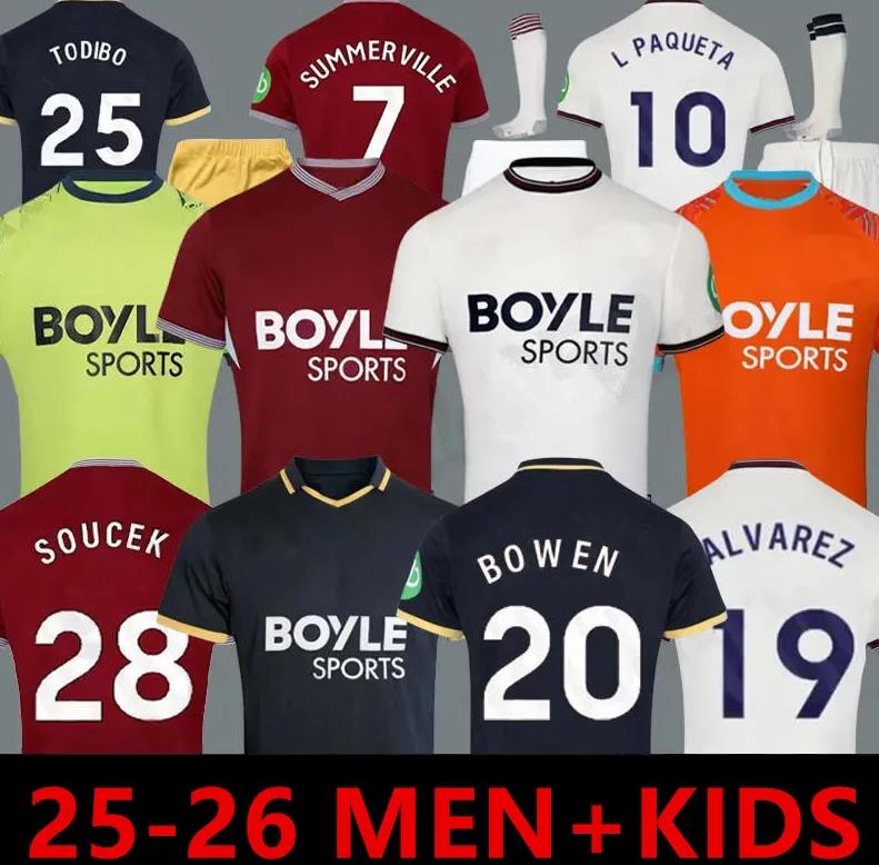 WEST Hamse Unitedes Kit FULLKRUG 25 26 WHU soccer jerseys ANTONIO 2025 2026 L. PAQUETA ALVAREZ kits AGUERD BOWEN football shirts