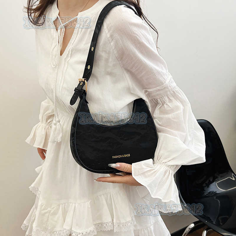 Niche Design Bag for Women 2025 New Fashionable Versatile Shoulder Underarm Bag Super Popular Handbag Crescent Bag H250804