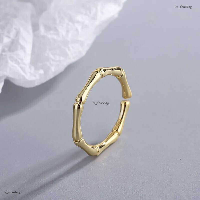 DHcollections 01382 Japanese Korean Knot for Women, Elegant and Simple Fresh Fashion Minimalist Style Bamboo Ring Exquisite Jewelry