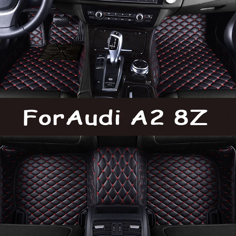 Car Floor Mat For A2 8Z 2000 to 2005 5seat Water Poof Car Matts Floor Carpet Leather Mat Coche Car Accessories Interior Parts