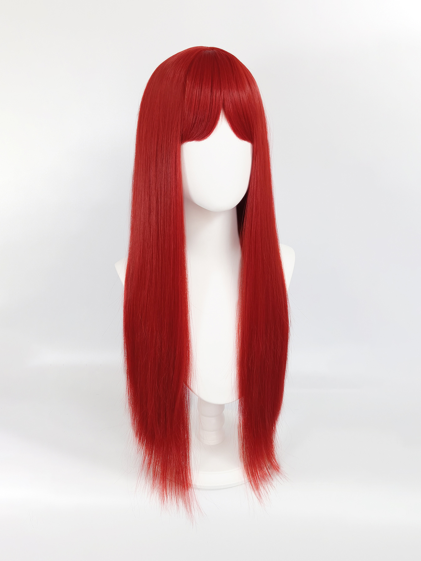 Japanese-style multi-color long straight hair, air-style fringe to shape the face, wig for cosplay, full head coverings