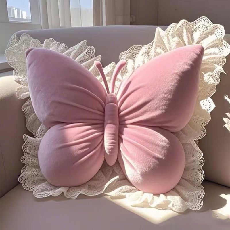 Princess Butterfly Office Living Bowknot Bedroom Car Sofa Cushion Home New Pillow Room