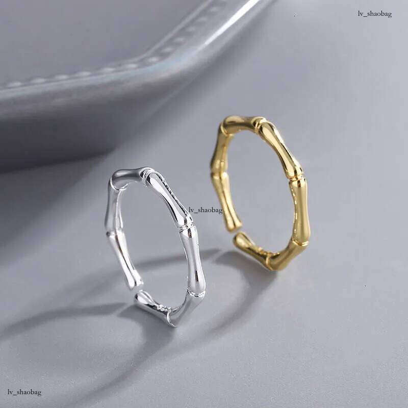 DHcollections 01382 Japanese Korean Knot for Women, Elegant and Simple Fresh Fashion Minimalist Style Bamboo Ring Exquisite Jewelry