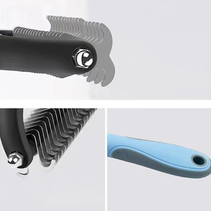 Professional Pet Deshedding Brush Dog Cat Grooming Tool Hair Fur Remover Undercoat Knot Cutter Comb for Puppy Shedding Supplies 250729