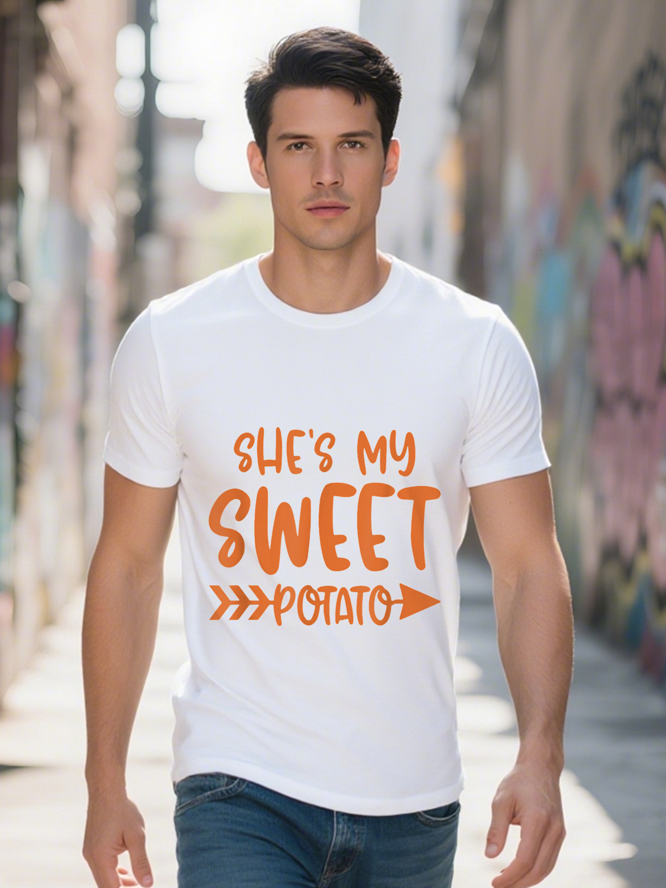 Thanksgiving Matching She s My Sweet Potato I Yam Couples T Shirt Cotton ce461