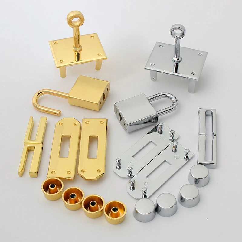 1Set Fashion Metal Bag Locks Clasp Bag Lock Set for Handbags Purse Tote Closures Snap Clasps DIY Hardware Case Bag Accessories G250802