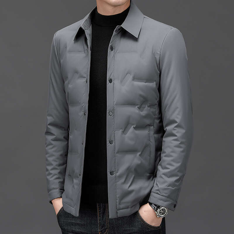 German Single White Duck Down Lightweight Men's Casual Jacket Short Autumn And Winter Coat