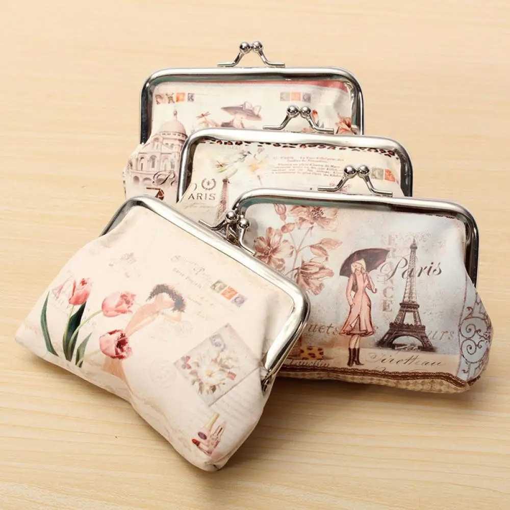 Women Vintage Printing Coin Purses Girl Hasp Change Wallet Ladies Clutch Change Purse Female Mini Money Bag Canvas Wallet 2022 G250802
