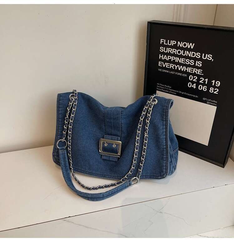 Denim Women 2025 designer New Fashion Large Capacity Chain Shoulder High-end bags Commuter Tote Bag
