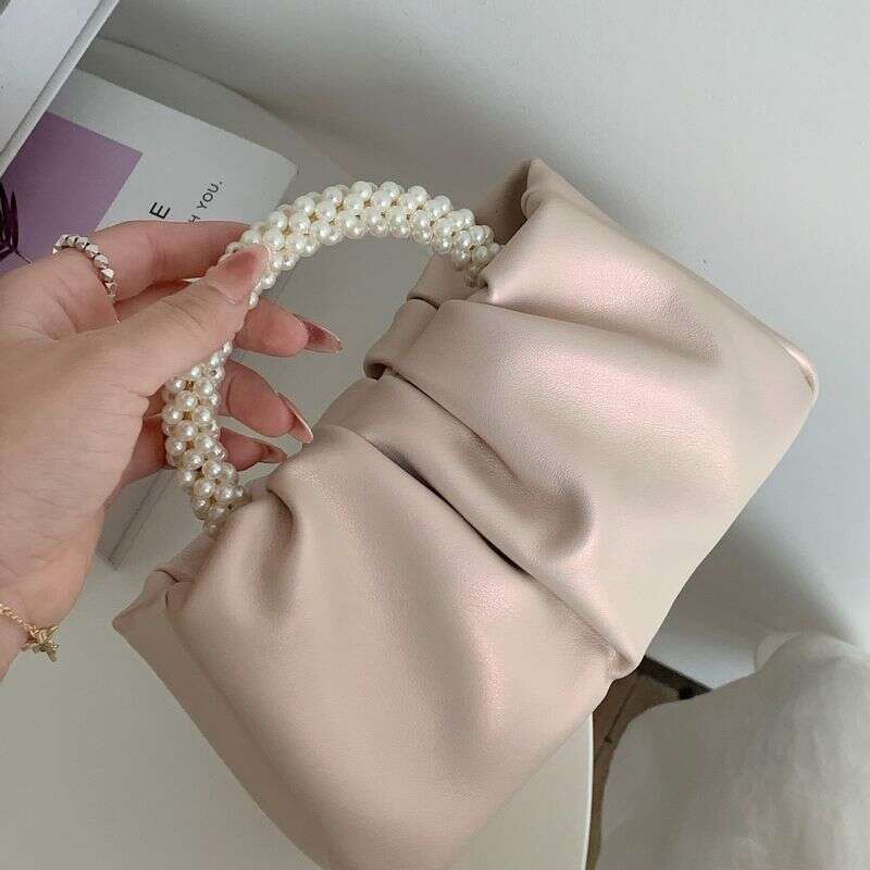 Sweet Girls Handheld Fashion Women's Cloudy Pearl Light Mini Cell Phone Pouch