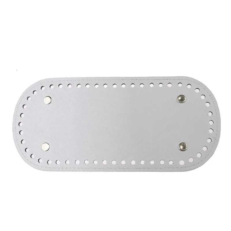 22x10cm Long Bottom for Knitted Bag PU Leather Bag Base Handmade Bottom with Holes DIY Crochet Bag Bottom Accessories G250802
