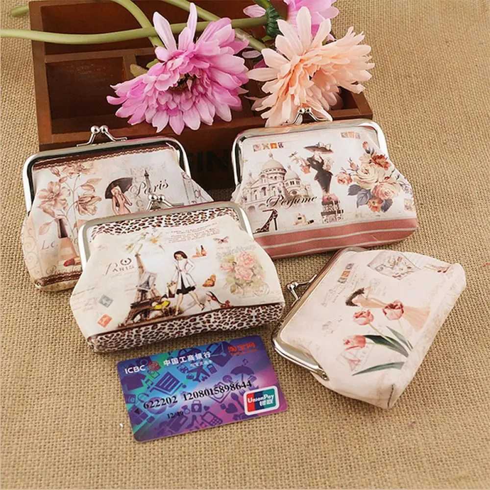 Women Vintage Printing Coin Purses Girl Hasp Change Wallet Ladies Clutch Change Purse Female Mini Money Bag Canvas Wallet 2022 G250802