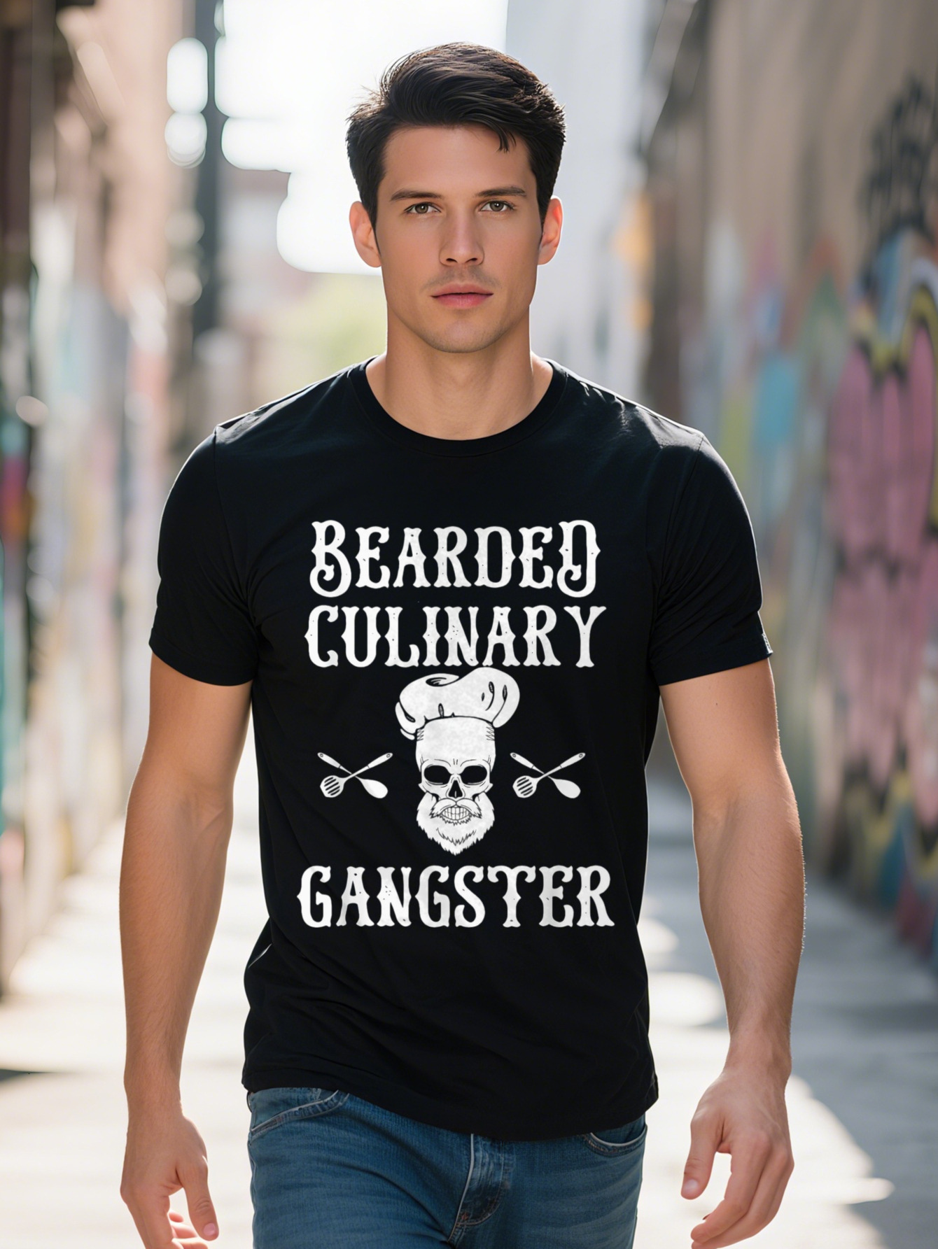 Bearded Culinary Gangster Vintage Cooking Guru T Shirt bcaaf 69894