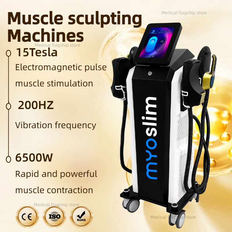 Professional myoslim radiofrequency machine myoslim body shaping machine EMS fat burning EMS slimming muscle stimulator 15 Tesla