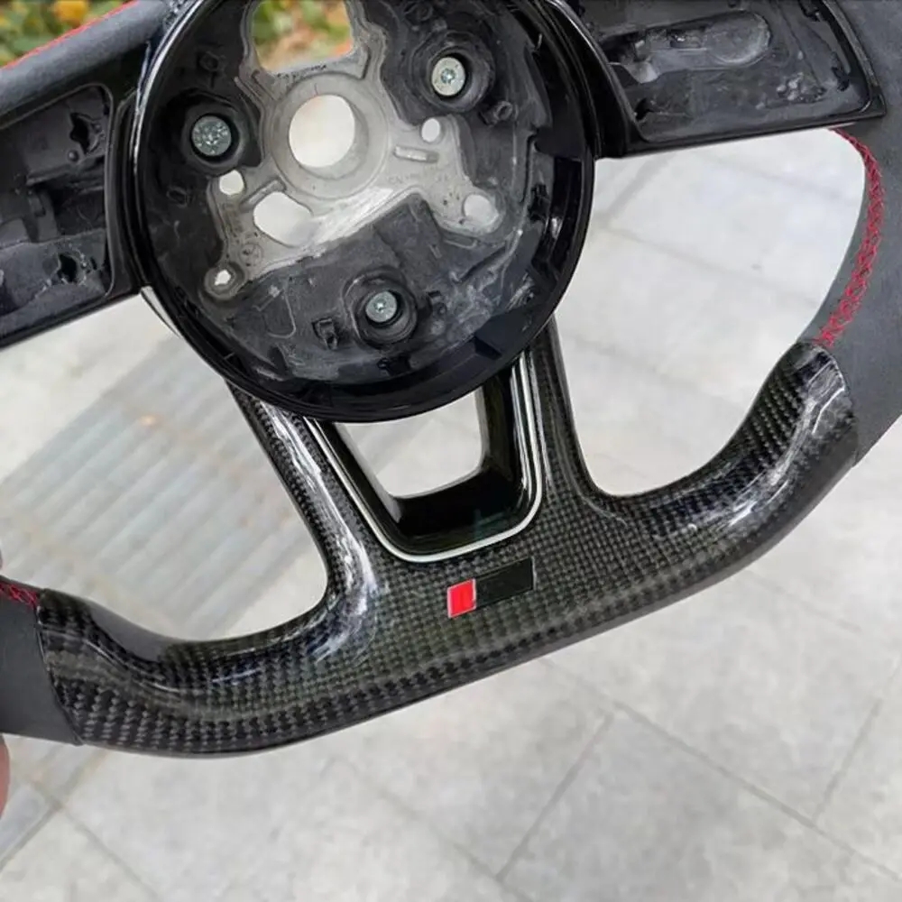 For Audi A3 A4 B9 A5 B9 RS3 S3 RS4 S4 A5 S5 Alcantara Material Production Carbon Fiber Steering Wheel