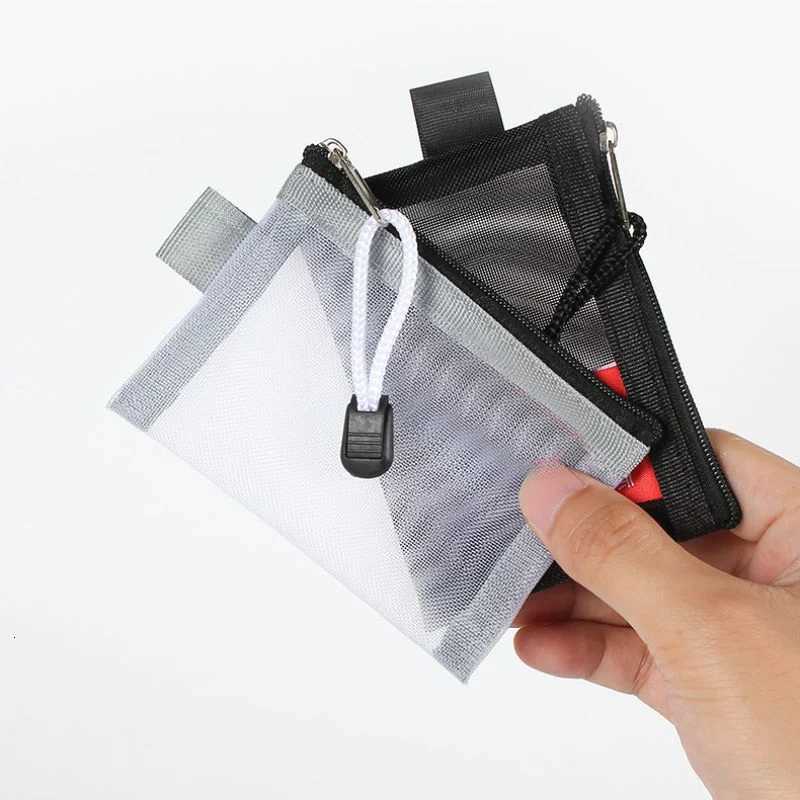 Zipper Pouch Traveling Small Coin Wallet Mini Mesh Coin Bags Money Earphone Data Cable Storage Bags Bus ID Credit Card Holder G250802