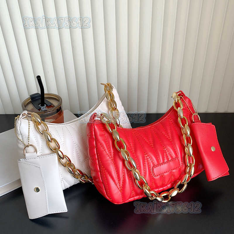 2025 New Trendy Fashion High-end Quilted Embroidery Single-shoulder Dumpling Bag Chain Underarm Bag Bag Womens Bag H250804