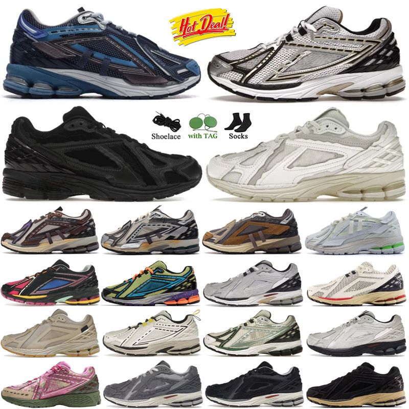 Designer Running Shoes Athletic Men 1906 1906A Deep Blue Silver Metallic Black Silver Metallic Gold Sport Men Women Sports Low Sneakers
