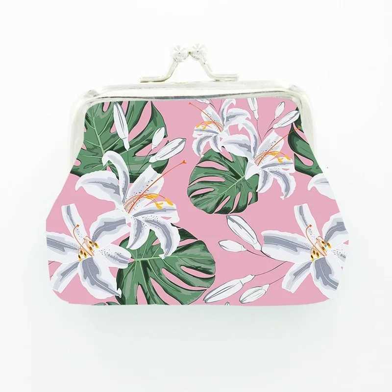 New Leather Coin Purse Women Floral Mini Change Purses Kids Coin Pocket Wallets Earphone Key Card Holder Wallet Bag Pouch G250802