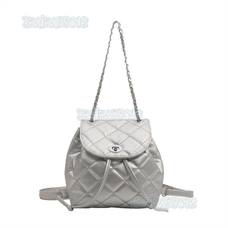 Style Casual Elegant Chain Handbag Small Backpack 2025 Spring Summer New Fashionable Personality Single Shoulder Crossbody Double Shoulder Bag H250804