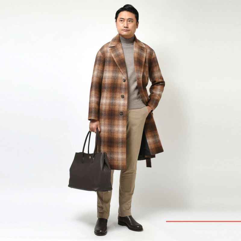New Fashion Handsome One Piece Formal Men Suits Wedding Tuxedos Wool Long Coat Men Jacket With Peaked Lapel Blazer Business Custom Made
