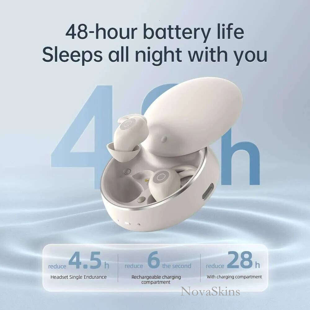 Eppfun Bluetooth 5.3 Earbuds, Noise Blocking Sleep Headphones, Small Earplugs For Side Sleepers, 80H Playtime
