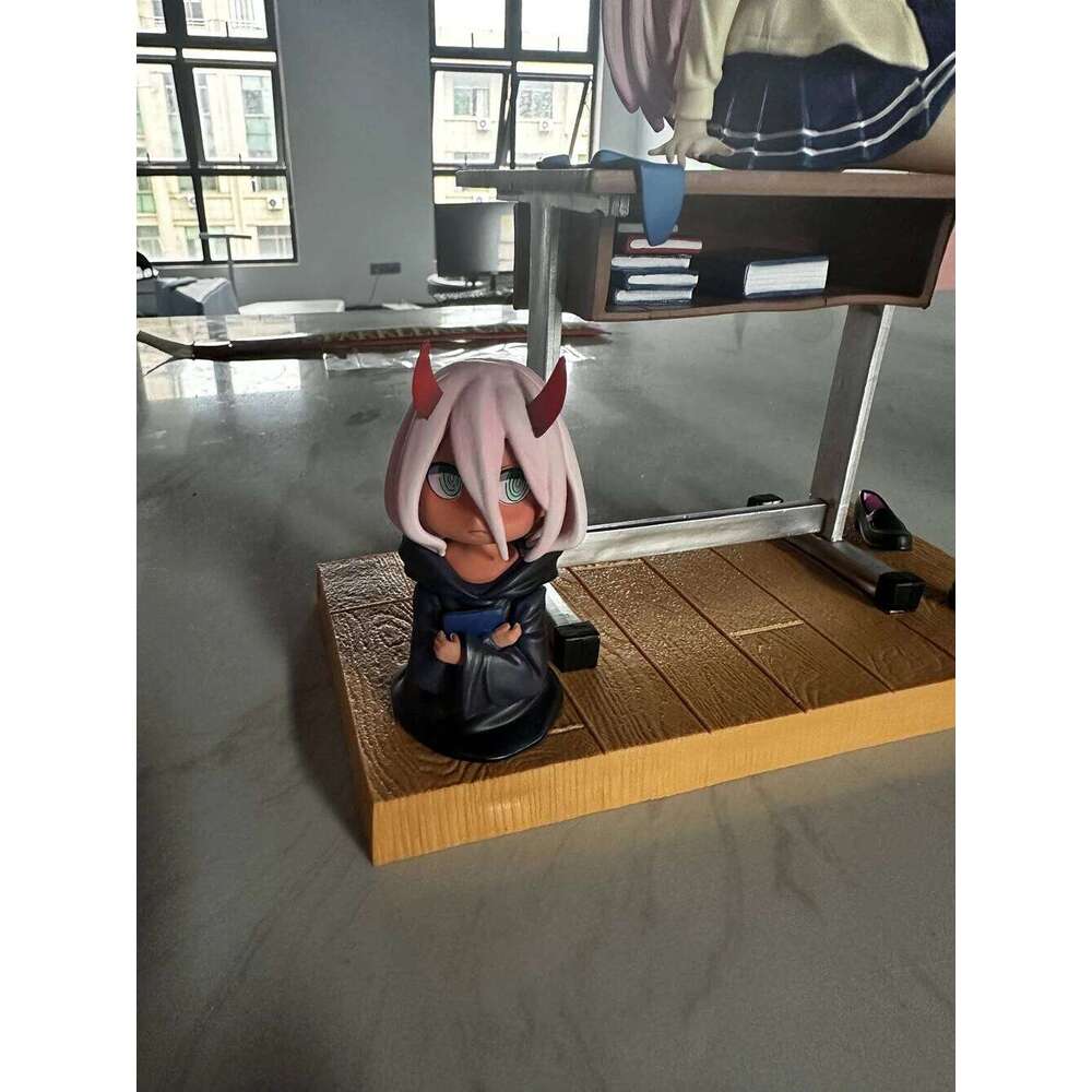25CM Anime Darling in the FranXX Figure 02 ZERO TWO School Uniform Black Stockings Ver Childhood Model Toy Gift PVC Standing