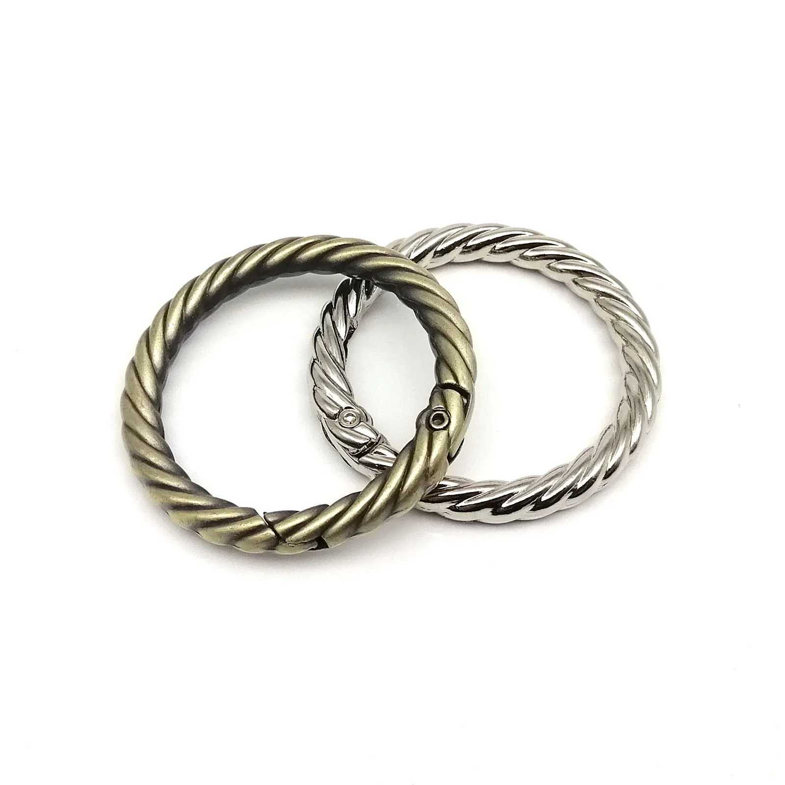 Spring O Ring Open Twist Leather Bag Handbag Belt Strap Buckle Carabiner Connector Key Dog Chain Findings Snap Clip Trigger Hook G250802